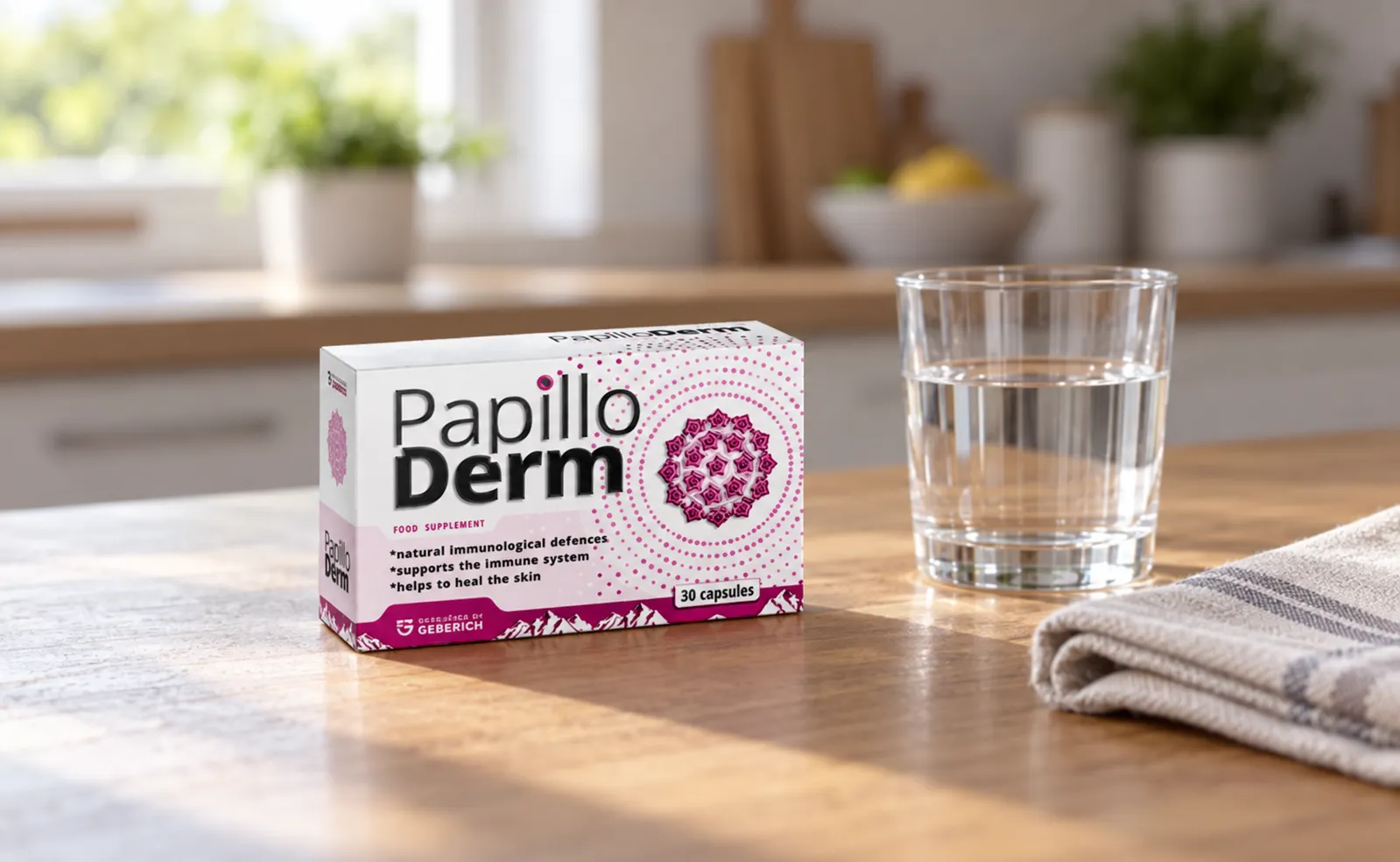 PAPILLODERM CAPS — Verpackung im Alltag