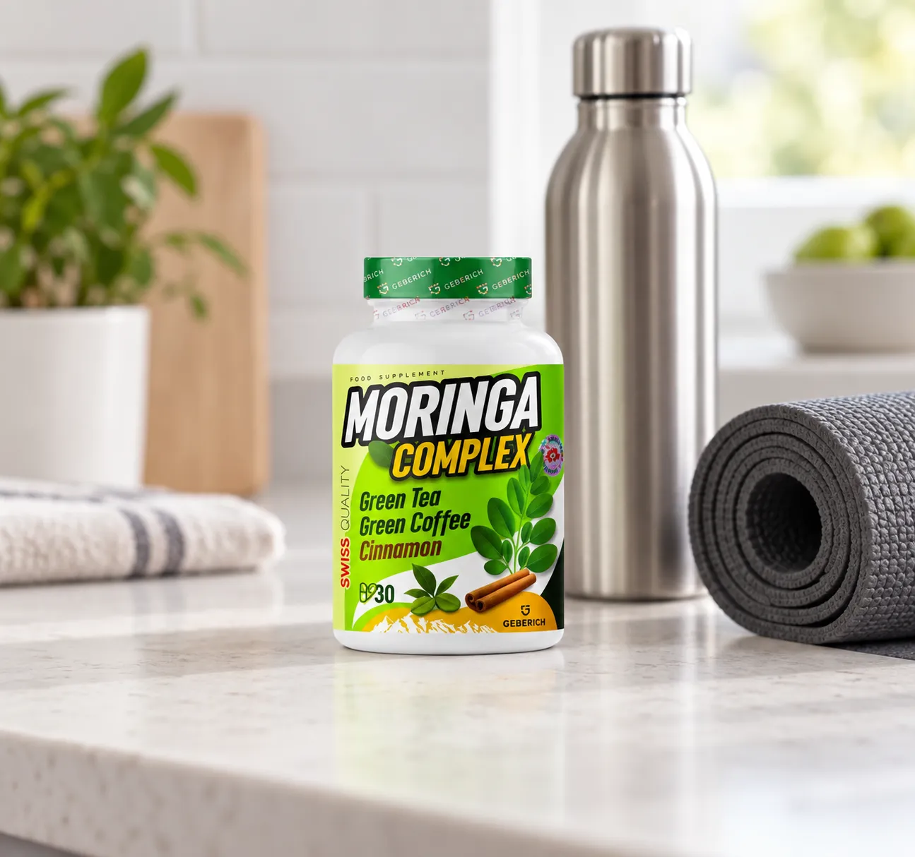 Moringa Complex — Verpackung im Alltag