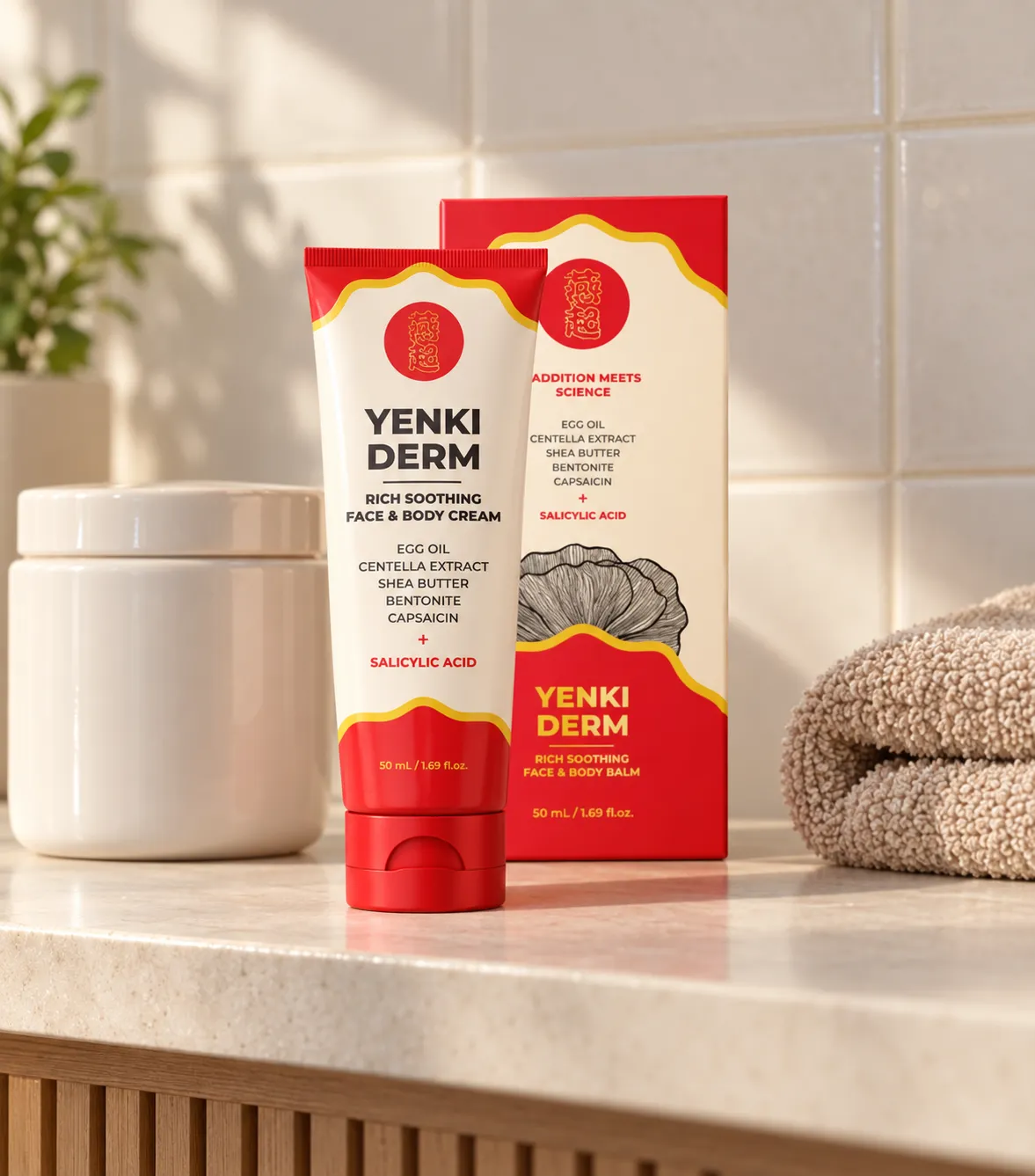 Yenki Derm — Verpackung im Alltag