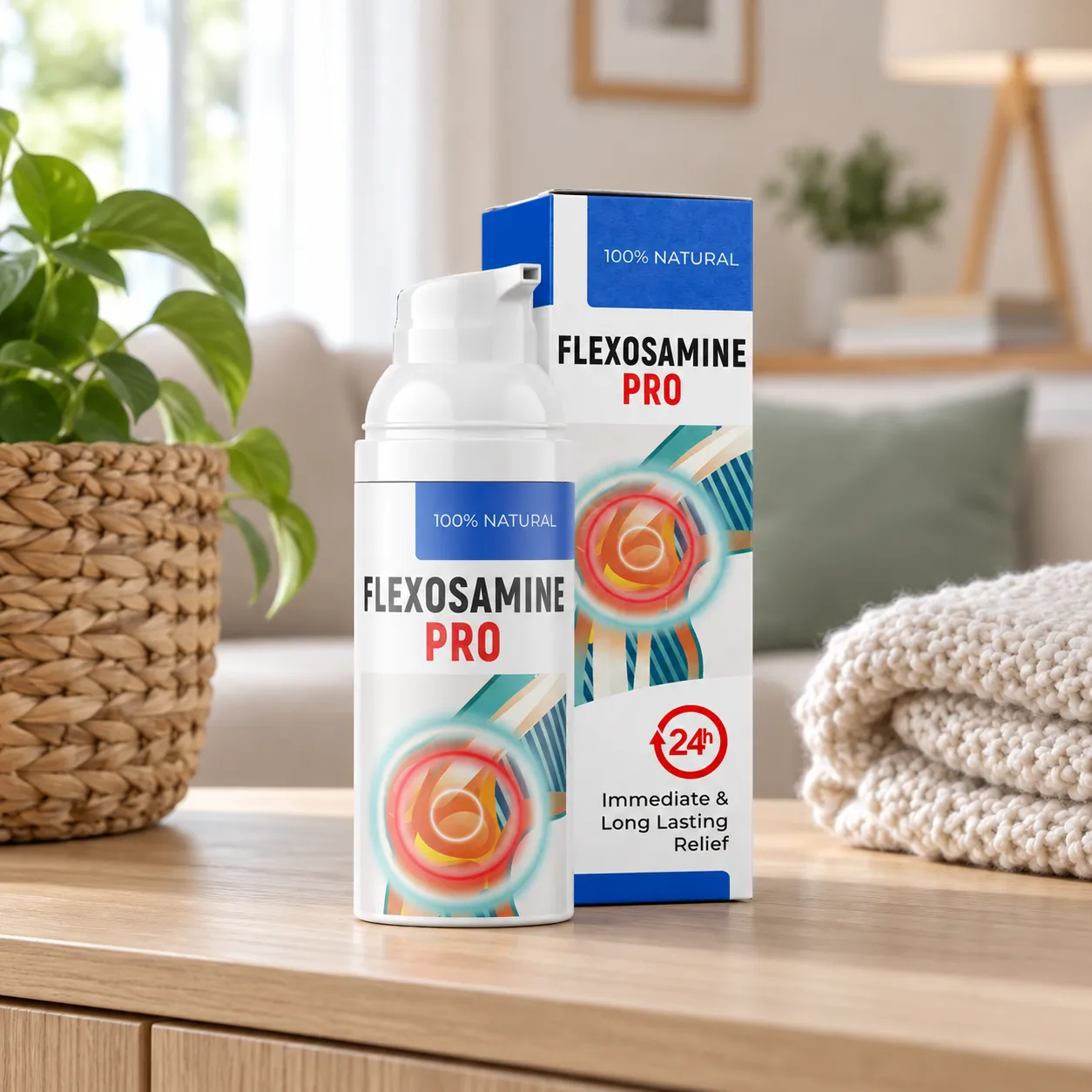 Flexosamine PRO — Verpackung im Alltag