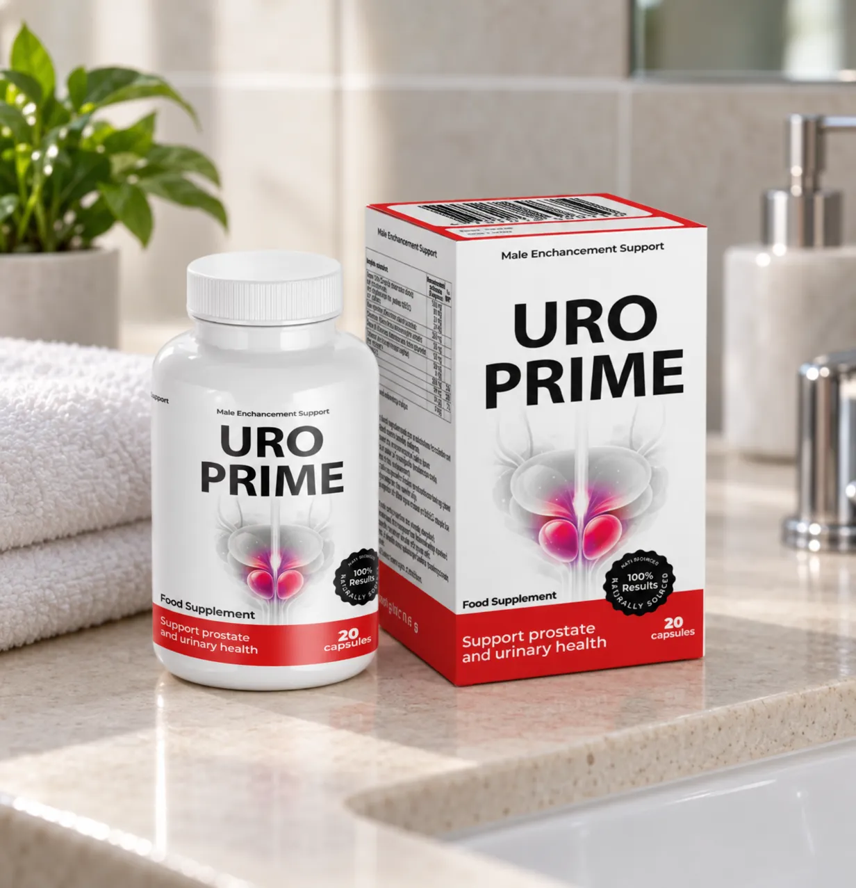 UroPrime — Verpackung im Alltag