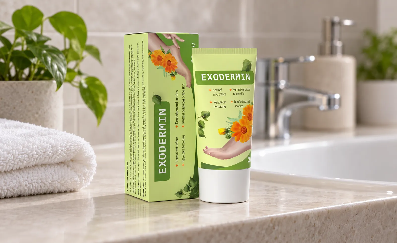 Exodermin — Verpackung im Alltag